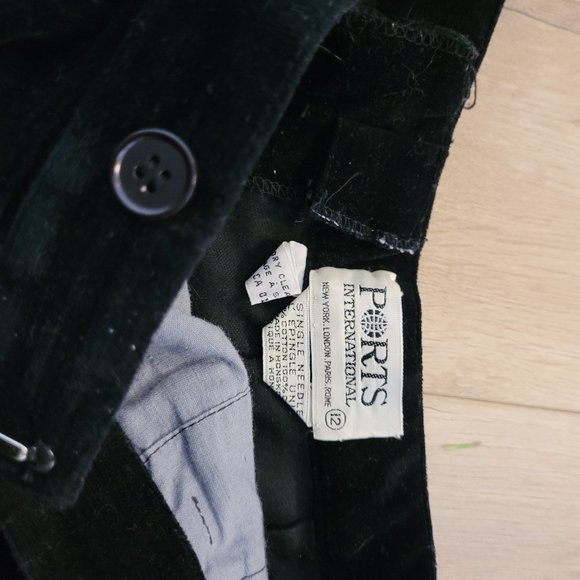 Vintage Ports Int'l Pleated Velvet Trousers - Picture 2 of 2